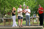 La remise du trophe